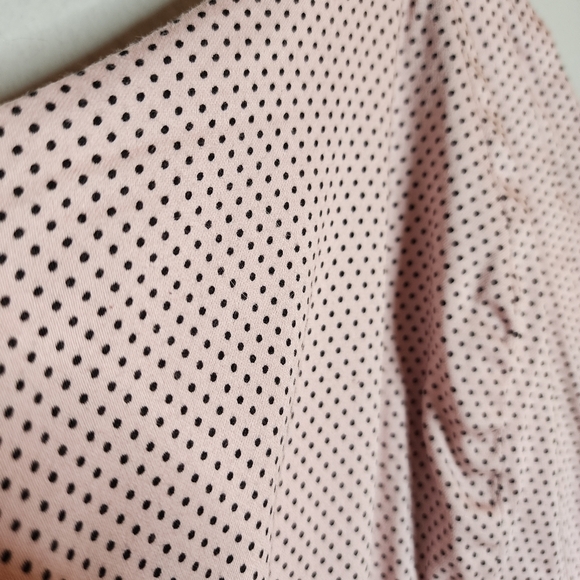 Torrid Pink Black Polka Dot lace trim sleeveless fit and flare dress size 20 - Picture 12 of 14